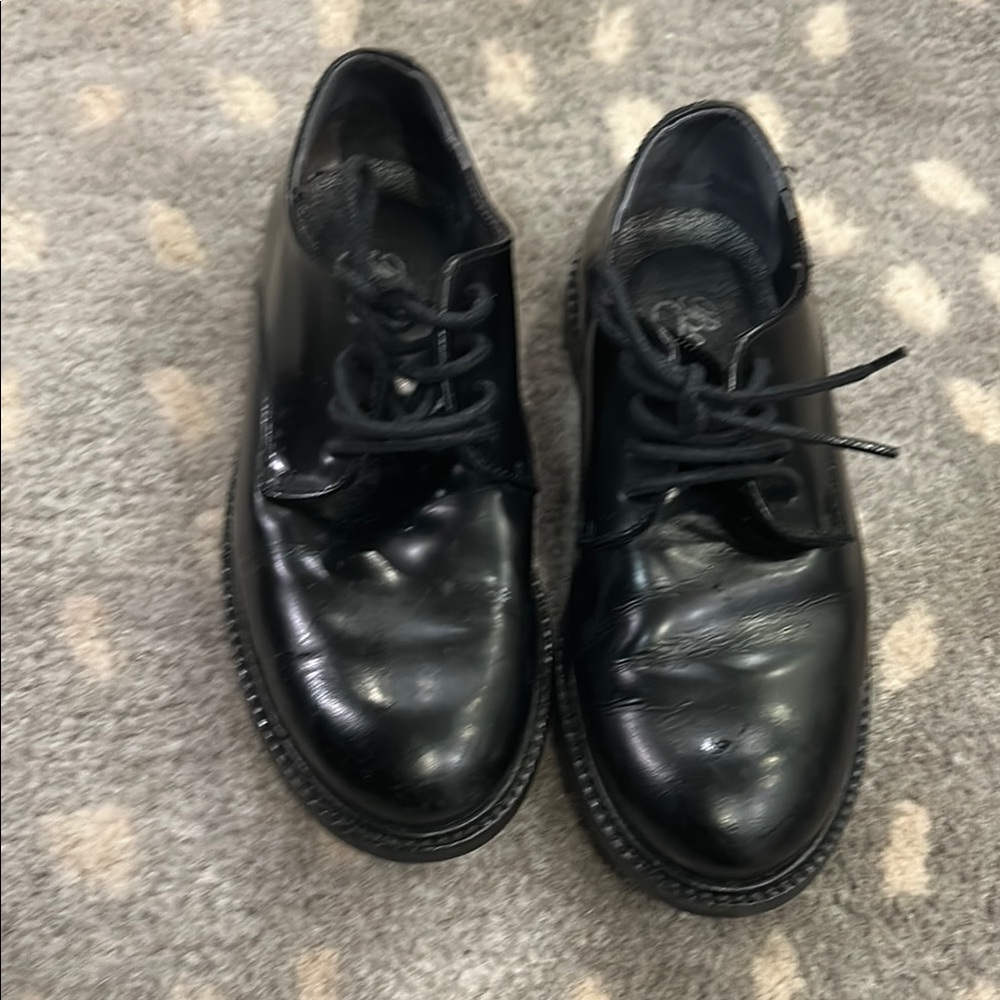 Bonpoint Black Leather Oxford Dress Shoes